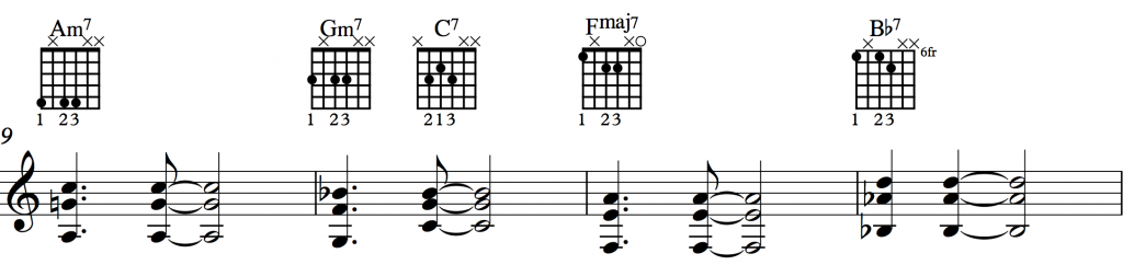 Sunny Shell Chords 1-3